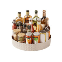 Rotating Seasoning Storage Rack Multifunction Pantry Cabinet Turntable for Cosmetics Kitchen Accessories Organizer Tray