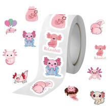 Axolotl Stickers Waterproof 500 per Pack