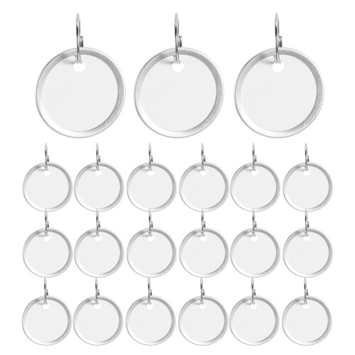 100pcs Blank Coded Keychain White Tags Round Key Tags for General Users