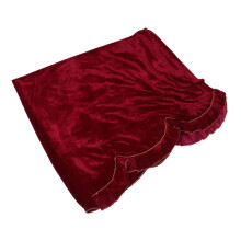 Macrame Upright Piano Slipcover Dark Red Plush Fabric Dust Cover Protective Set for Piano Accessories