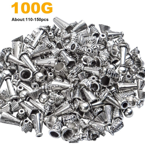 Antique Silver Cone Bead Caps 100g (130–190 pcs) 2