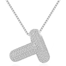 Gold Bubble Letter Necklace for Women – Initial Pendant