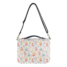 Easter Boho Egg Paw Print Floral Bible Cover for Men & Women, Lightweight with Adjustable Strap – Compatible with Standard Bibles
