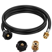 6 Feet Propane Adapter Hose,1lb to 20lb Adapter Converts 1lb Appliances to 5-40lb Tanks,Gas Hose for Weber Q,Coleman Grill,Buddy Heaters and More