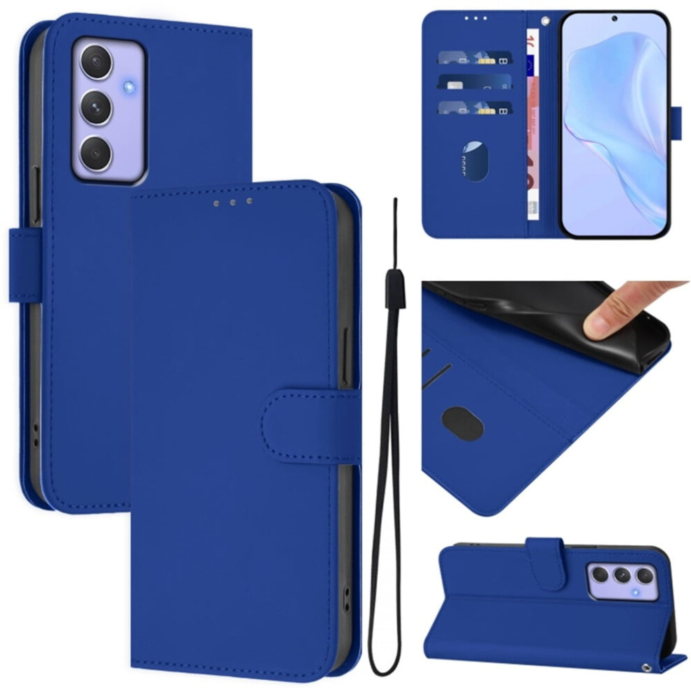Wallet Case Compatible With Samsung Galaxy A54 5G Â Pu Leather Magnetic Flip Folio, 3-Card Slot & Wrist Strap, Dark Blue 9130661934602