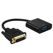 DVI to VGA Adapter, 1080P HD, Male-to-Female DVI-D 24+1 Converter for PC, Monitor, Projector, Laptop – Compatible with Windows/macOS