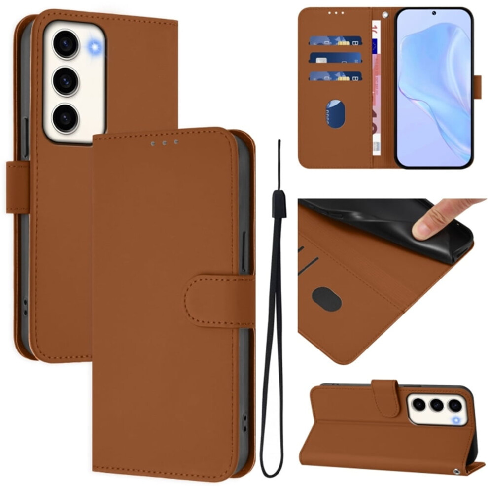 Wallet Case For Samsung Galaxy S23 5G Pu Leather Brown 9087558884581