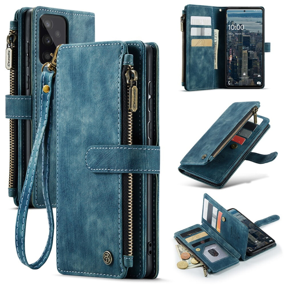 Caseme Wallet Case For Samsung Galaxy A53 5G Â Pu Leather, Magnetic Flip, Lanyard, Zipper Card Holder 9130661936088