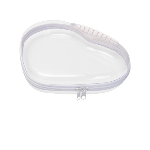 Hard Shell Makeup Case with Zipper for Women, White