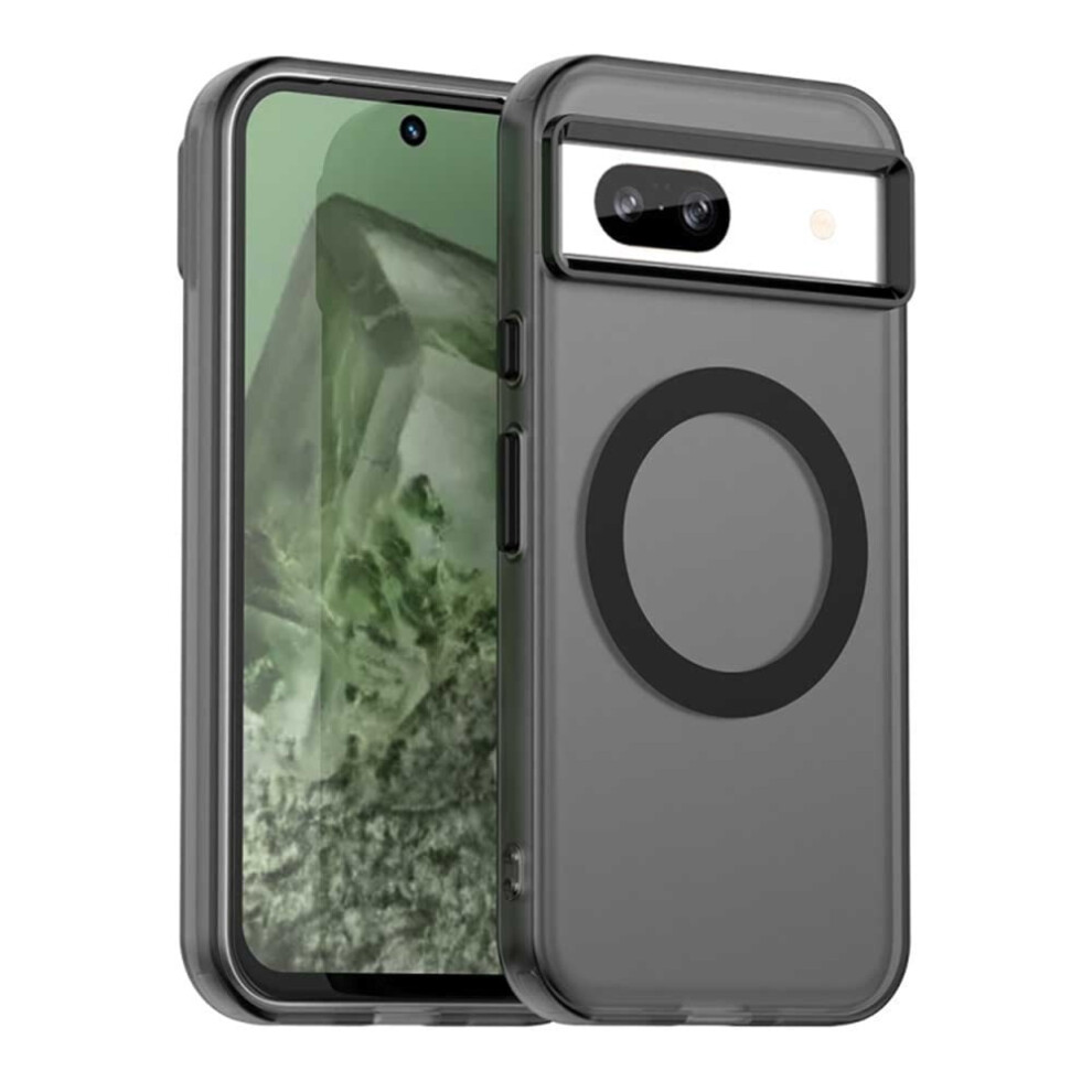 Cute Candy Color Slim Magnetic Case For Google Pixel 8A 6.1", [Compatible With Magsafe], Drop & Shock Protection, Anti-Slip, Black 9170372148042