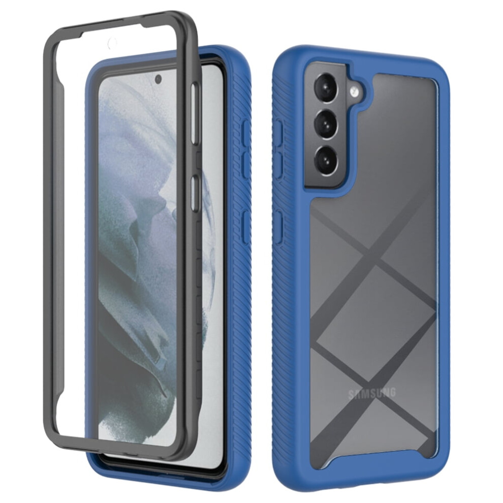 Galaxy S21 Fe Case With Built-In Screen Protector Â Transparent Rugged Hybrid Case For Compatible With Samsung Galaxy S21 Fe 5G, Dark Blue 9170372148103