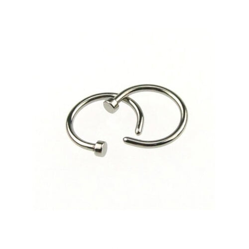 Stainless Steel Nose Ring Open Hoop 2 pcs