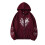 Oversized Zip-Up Hoodie Gothic Spider Web Graphic 1