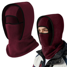 Balaclava de esqui à prova de vento, proteção facial em fleece