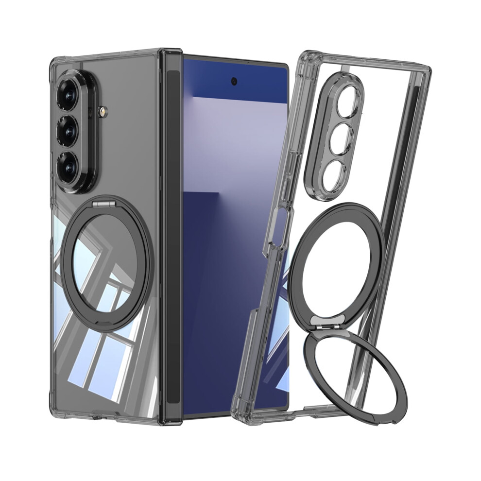 Samsung Galaxy Z Fold 7 Case With Magnetic Ring Holder, Kickstand & Magsafe-Compatible Hinge Protection, Slim Anti-Yellowing Tpu Cover 9165521646357