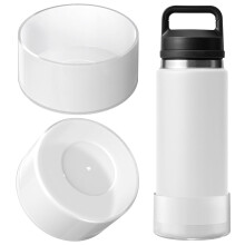 Protection de fond antidérapante en silicone compatible avec les bouteilles YETI Rambler 26 oz et Yonder 34 oz (blanc transparent, lot de 2)