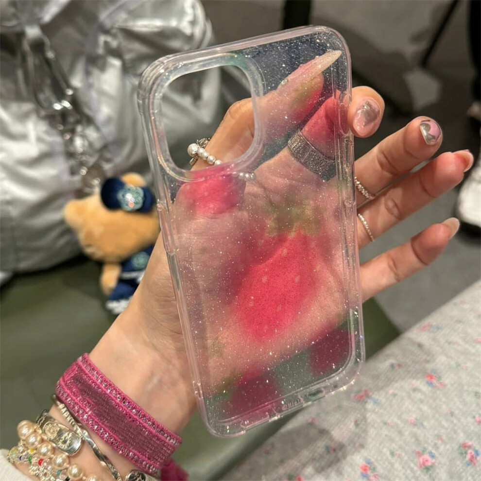Korean Cute Strawberry Clear Phone Case For Iphone 15Â11, 962029151869