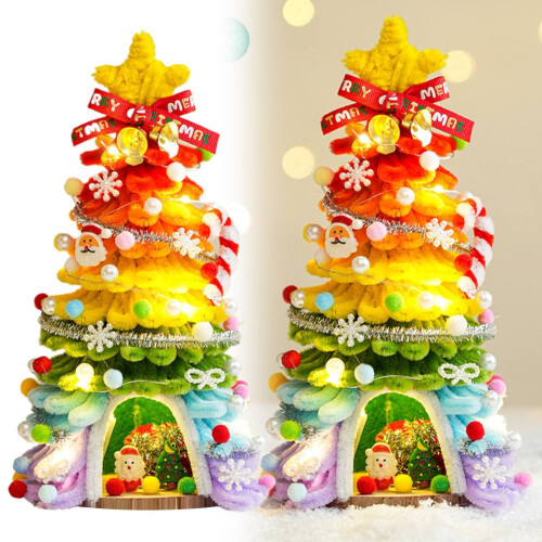 Mini Christmas Tree Tabletop 11 Inch Gold Star
