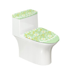Ensemble de housses de siège de toilette en polyester à motifs papillons et marguerites pour salle de bain, motif Noël, avec housse extensible