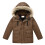 Jongens winterparka met capuchon, bruin, maat 140 1