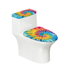Ensemble de housses de couvercle de toilette en tissu élastique, anti-poussière et douces, adaptées à toutes les formes de toilettes, pour une