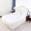 Saia de cama queen size com babados macios, 152 x 203 cm, cor clara. 1
