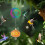 Hummingbird-shaped hanging bird feeder with wind chime 4
