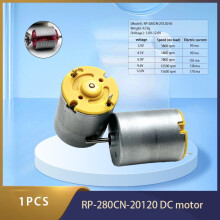 Mikro-Gleichstrommotoren 280Motor RC-280SA-20120DC 6V-12V 15600RPM Hochgeschwindigkeits-Elektromotor mit Kohlebürsten für Maschinen, Werkzeuge,
