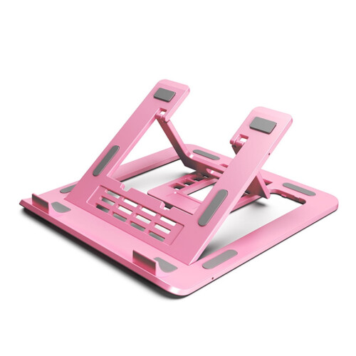 Ergonomic Laptop Holder, Foldable Computer Elevator with NonSlip Silicone, Triangular Easy Charging Access for Users 1