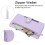 Purple RFID-blocking wallet case for Samsung Galaxy S21 5G 4