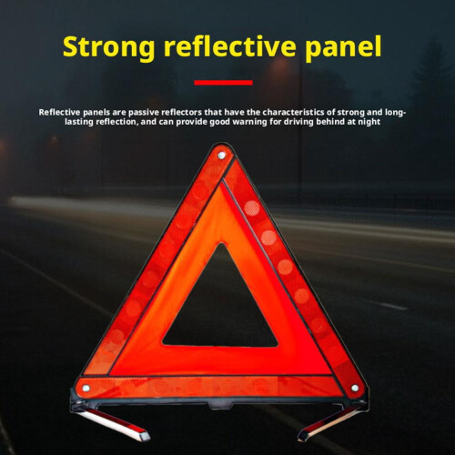 Triangle Safety Warning Sign Reflective Foldable 1 Piece 2