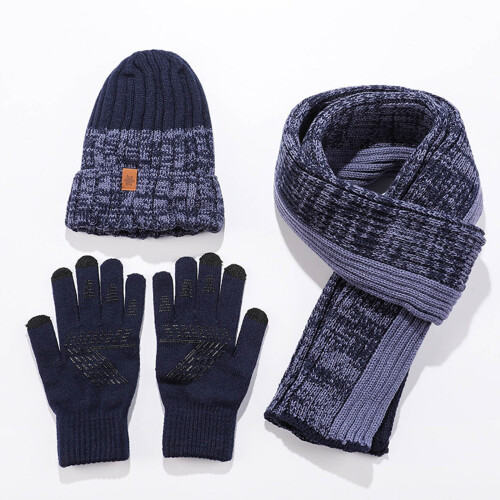 Σετ 3 τεμαχίων Winter Knit: Καπέλο, κασκόλ και γάντια με λαβή σιλικόνης – Κρύος καιρός, 2