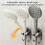 AuroraX Shower Head Holder Suction Cup Hook Black Plastic 5