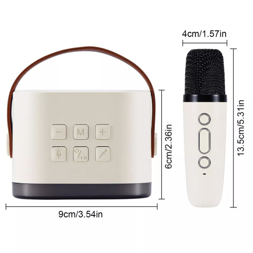 Kids Mini Karaoke Machine Portable Bluetooth Speaker with 1