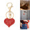 Rhinestone Peach Heart Nøglering Legering Vedhæng 2