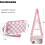 Καρό πορτοφόλια για γυναίκες, πορτοφόλι RFID crossbody με 4 φερμουάρ, θήκη πιστωτικής 7