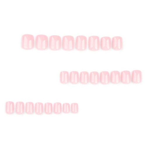Oferta de uñas postizas cortas con pegamento reutilizable - 12 tamaños, 2 ml 1