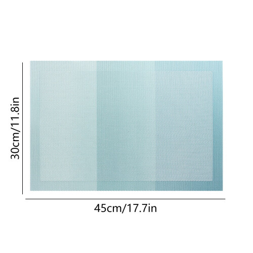 PVC placemat rectangular light blue gradient heat-resistant 2