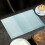 PVC placemat rectangular light blue gradient heat-resistant 5