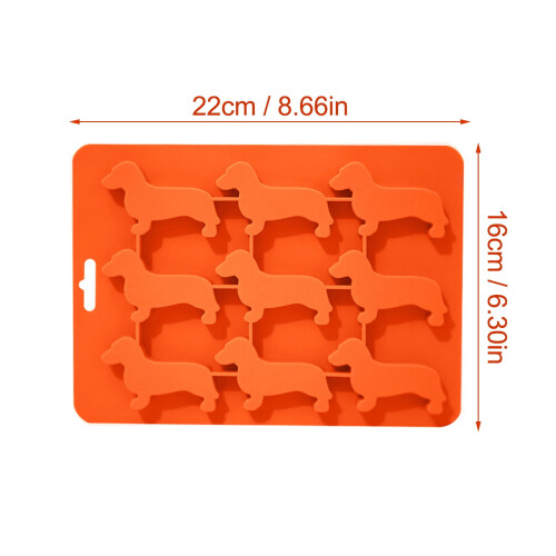 Silicone Dog-Shaped Cake Mould 12-Cavity 1