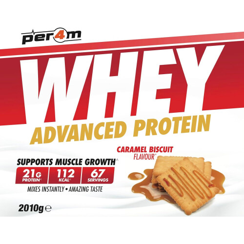 PER4M Advanced Whey Protein Powder 2kg Caramel Biscuit 1