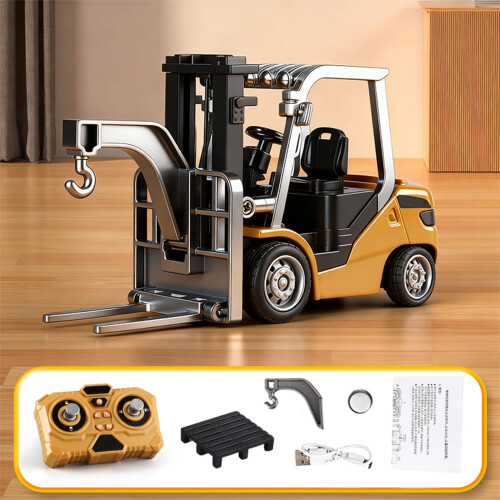 Alloy Engineering Vehicle with Bluetooth Remote Control Forklift Simulation Model Durable Alloy and ABS Material 2