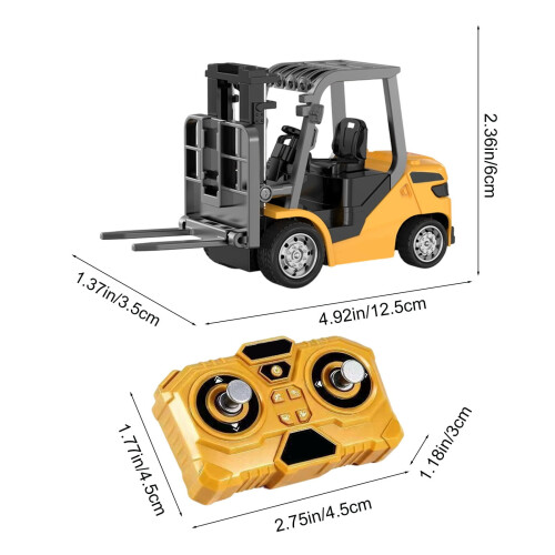 Alloy Engineering Vehicle with Bluetooth Remote Control Forklift Simulation Model Durable Alloy and ABS Material 1