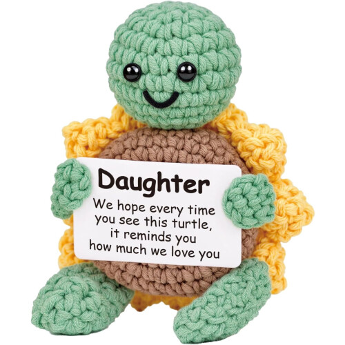 Crochet Turtle with Sunflower Gift 1pc 1