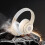 Beige vikbara Bluetooth 5.4-hörlurar med HiFi-ljud 2