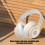 Beige vikbara Bluetooth 5.4-hörlurar med HiFi-ljud 6