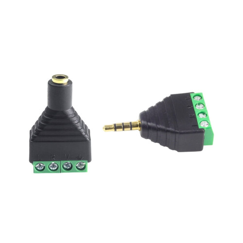 3,5 mm aansluitblokconnector, 4-pins stereo 2