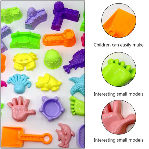 28Pcs Non Scratching Sand Molds for Creating Small Models at the Beach 2