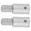 2Pack Heavy Duty Broom Handle Threaded Tip Silver Metal for Office Cleaning 3