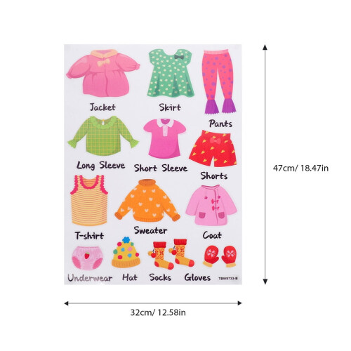 2Sets Clothes Organization Stickers Removable Clothing Sort Labels for Wardrobe 1